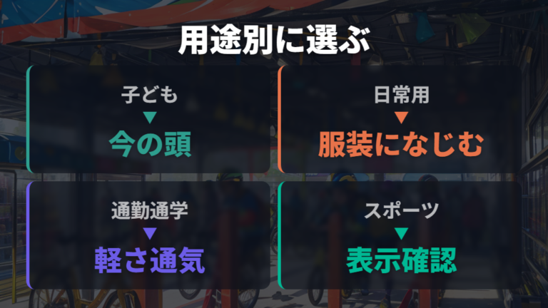 子ども用や通学用の選び方を用途別に比べる