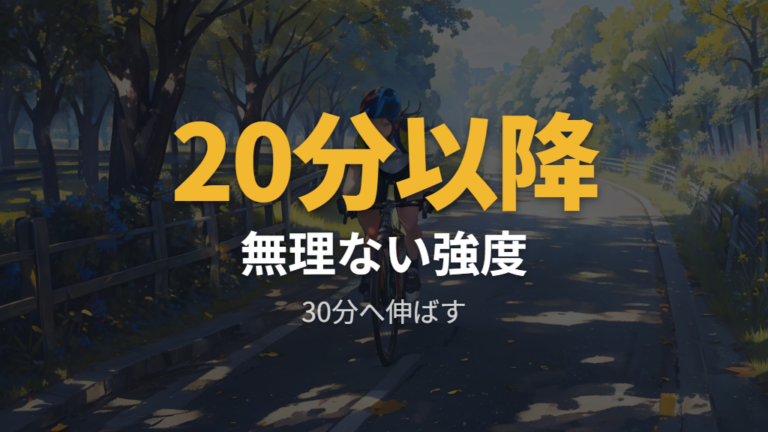 脂肪燃焼に効く時間と強度は20分以上を目安にする