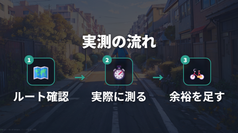 通勤通学での注意点は余裕時間と実測