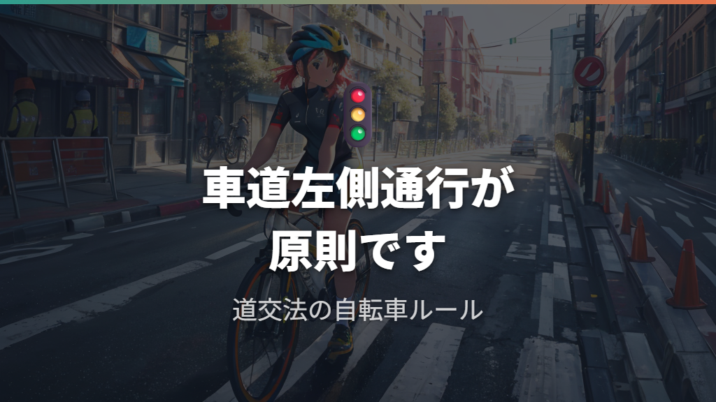 車道左側通行の原則と歩道走行の例外条件