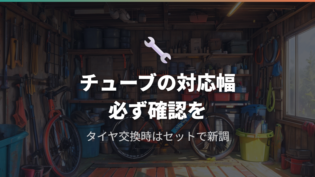 チューブの対応幅確認とパンク予防策