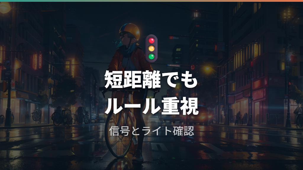 短距離でも守るべき自転車ルール