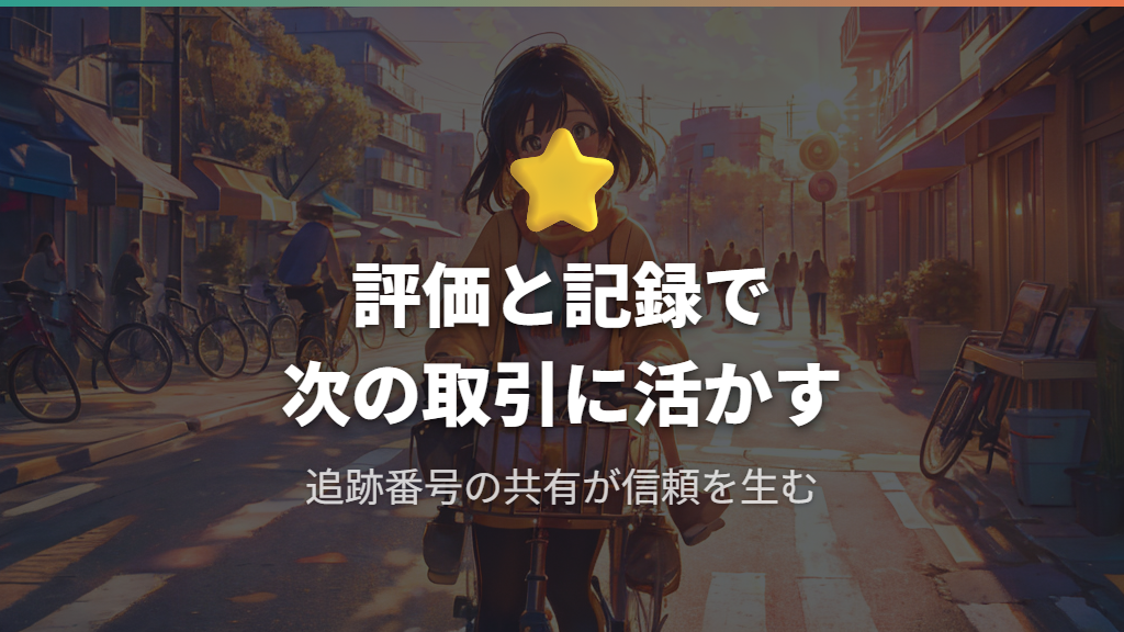 取引完了後の評価とメッセージ記録の活用