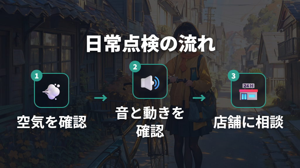 自分で確認する範囲と修理目安は日常点検から始める