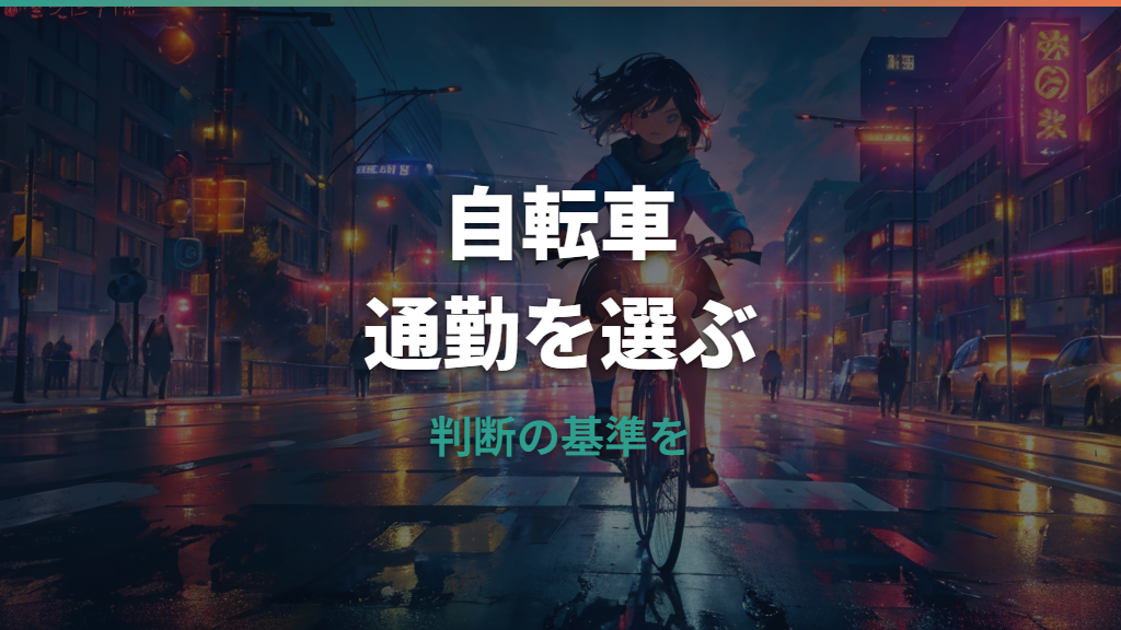 自転車通勤はやめたほうがいい？事故・天候・距離で判断する基準