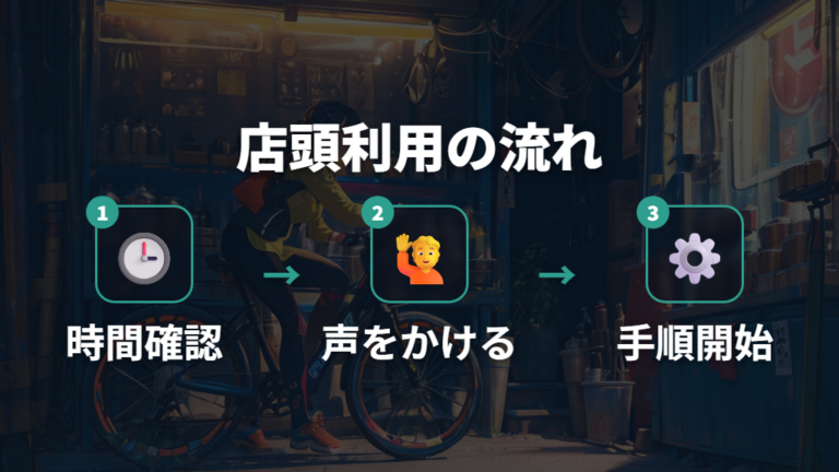 あさひ店舗の空気入れ利用方法はまず営業時間と声かけを確認