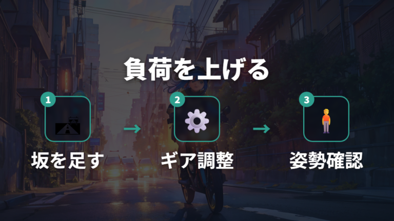 筋力アップする乗り方は坂道・ギア・姿勢で負荷を調整する