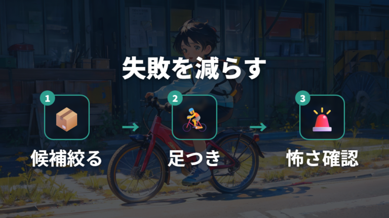 サイズ選びで失敗しないコツは実車で順番に確認する