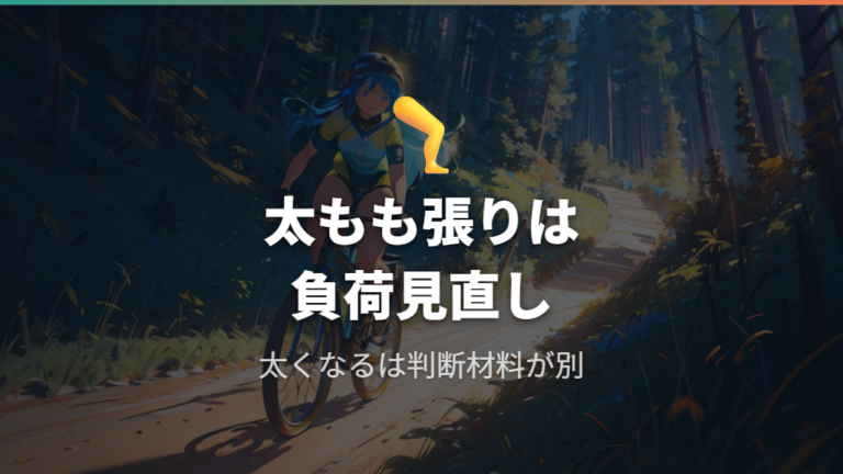 太ももは太くなるのかは負荷と走り方で考える