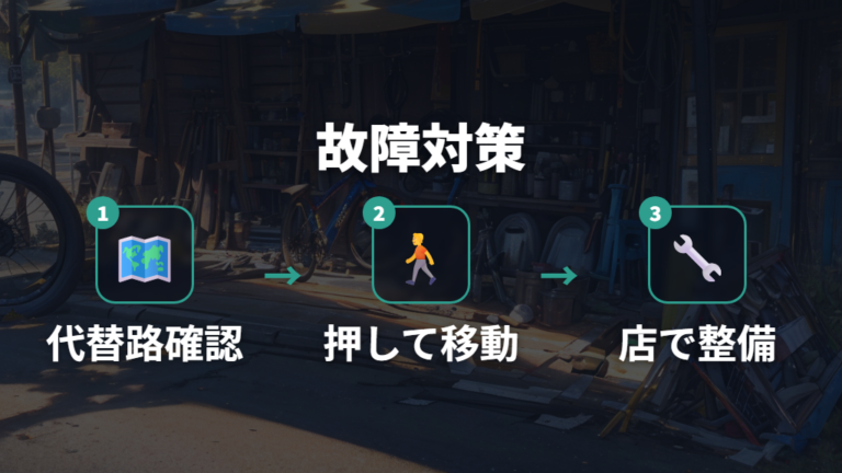 パンクや故障が多い人は代替ルートを用意する