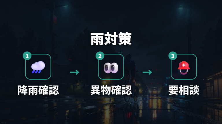 パンクと空気不足の見分け方を雨の日の前後にも使う