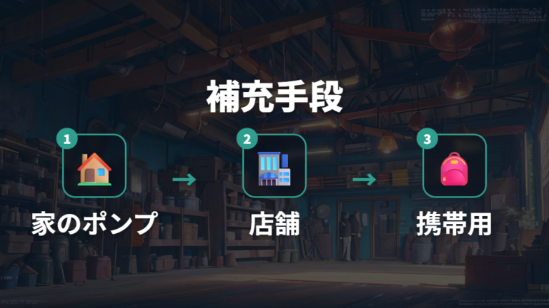 日常点検で空気圧を保つ道具とサービスの使い分け