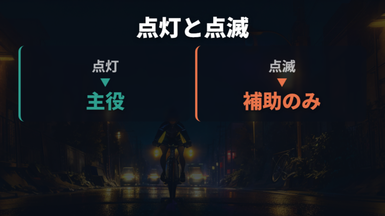 夜間走行に必要なライト条件は点灯と補助灯を分ける