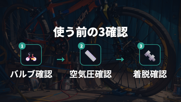 自転車バルブと空気圧の基本は取り付け方まで含めて考える