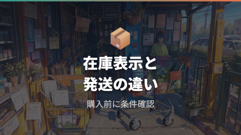 完売と廃番の確認ポイントは在庫表示と発送条件を分ける