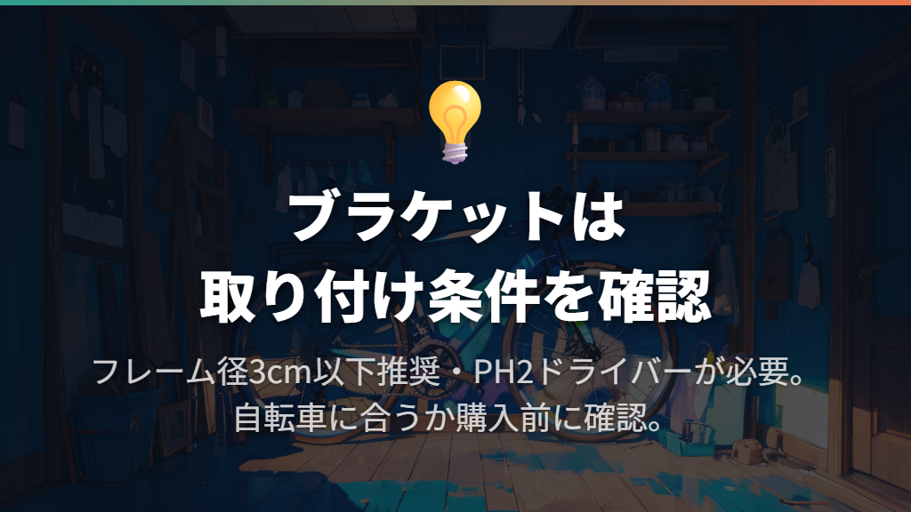 ブラケット付きは取り付け条件まで確認
