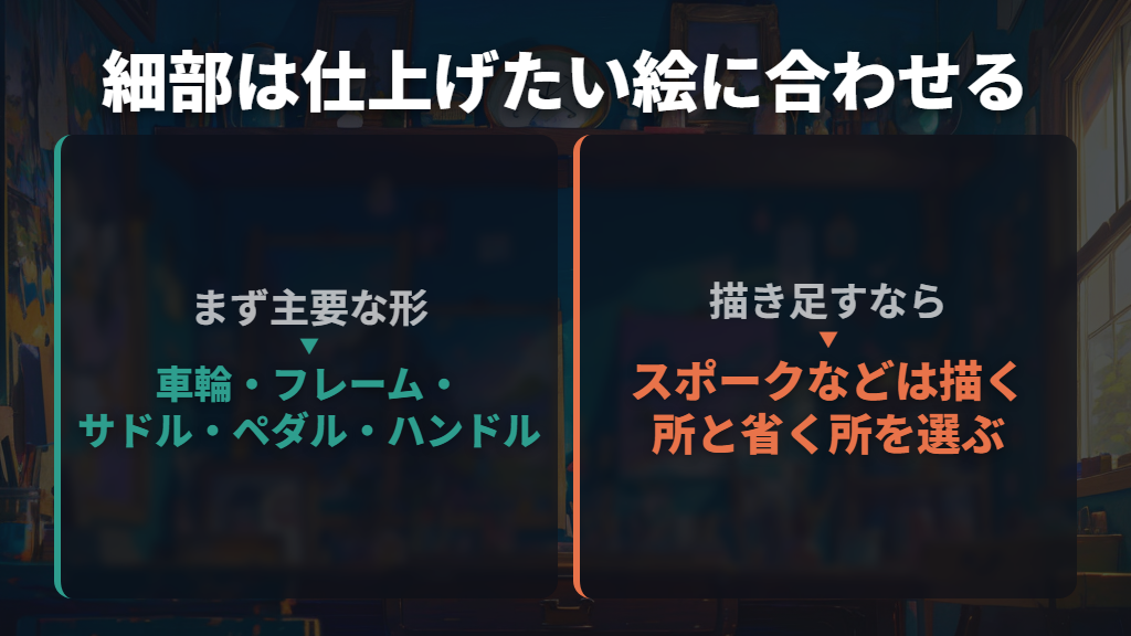 細部はどこまで描く?シンプルな線画と描き込みの違い